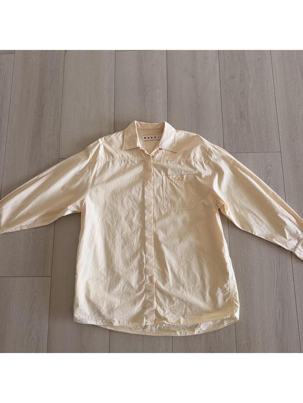 Marni Men's Cream and Yellow Shirt